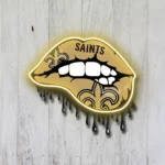 New Orleans Saints Neon Sign Dripping Lips 1