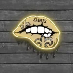New Orleans Saints Neon Sign Dripping Lips 1