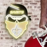 New Orleans Saints Neon Sign Skull 1
