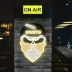 New Orleans Saints Neon Sign Skull 1