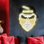 New Orleans Saints Neon Sign Skull 1