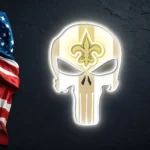 New Orleans Saints Neon Sign The Punisher 1