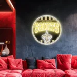 New Orleans Saints Neon Sign Vintage Acrylic 1