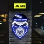 New York City Fc Neon Sign Skull 1