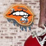 New York Islanders Neon Sign Dripping Lips 1