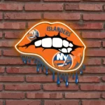 New York Islanders Neon Sign Dripping Lips 1