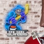 New York Islanders Neon Sign Mascot Mascot Acrylic Artwork 1