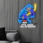 New York Islanders Neon Sign Mascot Mascot Acrylic Artwork 1