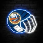 New York Islanders Neon Sign Nhl Hockey Helmet Acrylic Led 1