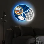 New York Islanders Neon Sign Nhl Hockey Helmet Acrylic Led 1