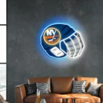 New York Islanders Neon Sign Nhl Hockey Helmet Acrylic Led 1