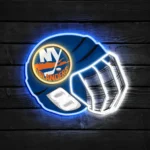 New York Islanders Neon Sign Nhl Hockey Helmet Acrylic Led 1
