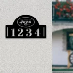New York Jets Metal Sign Nfl Metal House Number Sign 1