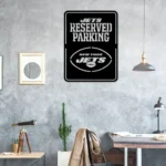 New York Jets Metal Sign Reserved Parking Logo 1