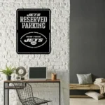 New York Jets Metal Sign Reserved Parking Logo 1