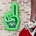 New York Jets Neon Sign Nfl Foam Finger 1