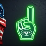 New York Jets Neon Sign Nfl Foam Finger 1