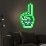 New York Jets Neon Sign Nfl Foam Finger 1