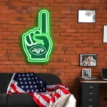 New York Jets Neon Sign Nfl Foam Finger 1