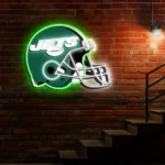 New York Jets Neon Sign Nfl Football Helmet Acrylic Led 1