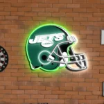 New York Jets Neon Sign Nfl Football Helmet Acrylic Led 1