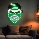 New York Jets Neon Sign Skull 1