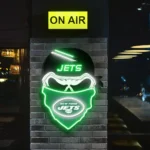 New York Jets Neon Sign Skull 1