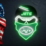 New York Jets Neon Sign Skull 1