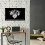 New York Knicks Metal Sign Knicks Ball Art 1