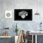 New York Knicks Metal Sign Knicks Ball Art 1