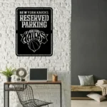 New York Knicks Metal Sign Reserved Parking Logo 1