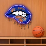 New York Knicks Neon Sign Dripping Lips 1