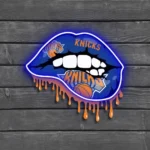 New York Knicks Neon Sign Dripping Lips 1