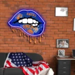 New York Knicks Neon Sign Dripping Lips 1