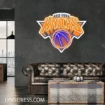 New York Knicks Neon Sign Knicks Court Art 1