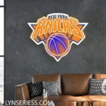 New York Knicks Neon Sign Knicks Court Art 1
