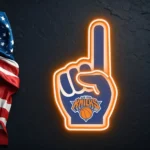 New York Knicks Neon Sign Nba Foam Finger 1