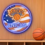 New York Knicks Neon Sign Us Pennant Acrylic 1
