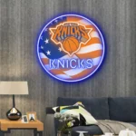 New York Knicks Neon Sign Us Pennant Acrylic 1