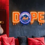 New York Mets Neon Sign Dripping Dope 1