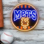 New York Mets Neon Sign Retro Acrylic 1
