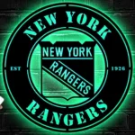 New York Rangers Metal Sign New York Crest 1