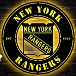 New York Rangers Metal Sign New York Crest 1