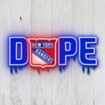 New York Rangers Neon Sign Dripping Dope 1