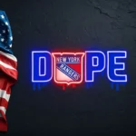 New York Rangers Neon Sign Dripping Dope 1