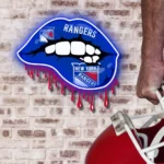 New York Rangers Neon Sign Dripping Lips 1