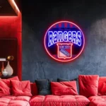 New York Rangers Neon Sign Retro Acrylic 1