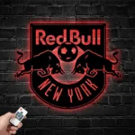 New York Red Bulls Metal Sign Fc Logo 1