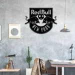 New York Red Bulls Metal Sign Fc Logo 1