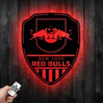 New York Red Bulls Metal Sign Fc Shield Shape 1